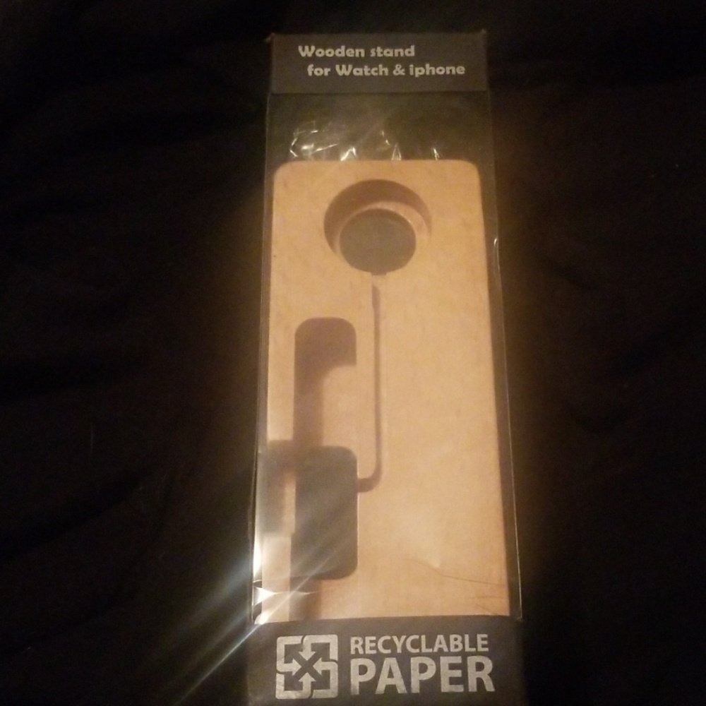 Watch and iPhone stand wooden